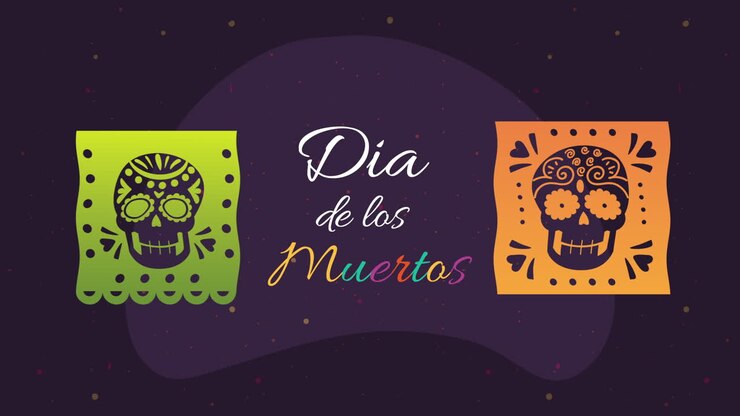 Dia de los Muertos Papel Picado Illustration