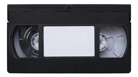 vintage video cassette tape as it plays