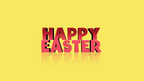 Cartoon-red-Happy-Easter-text-on-yellow-gradient