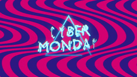 Cyber-Monday-with-blue-triangles-and-gradient-waves-pattern