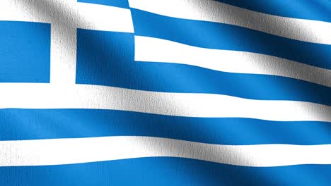 seamless loop 4k vdo. greece national flag blowing in the wind isolated. official patriotic abstract design. 3d rendering illustration of waving sign symbol.