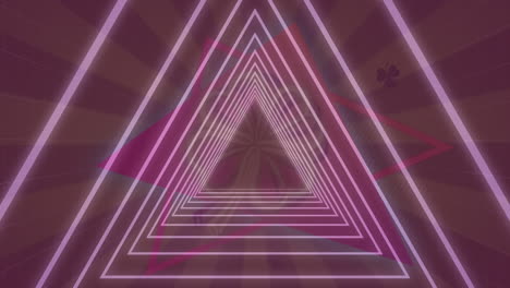 animación de rayas púrpuras brillantes y rejilla de colores en movimiento