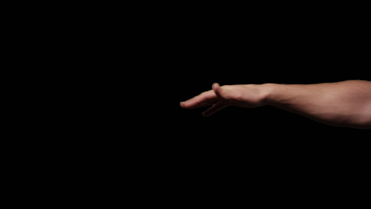 알파 채널에 대한 손의 제스처