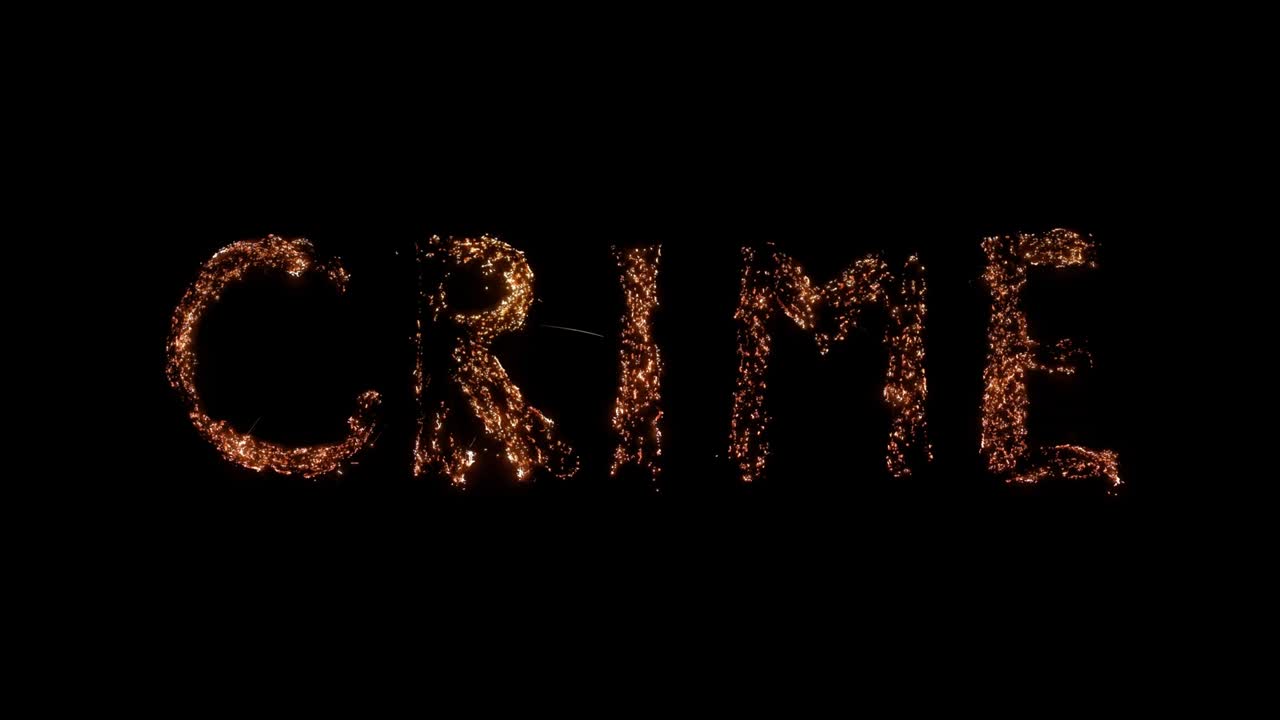 범죄의 단어, 불타는, 투명한 배경에 연소하는 강철 양털, 아름다운 연소.