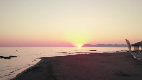 Beautiful sunrise in Chania, Crete.