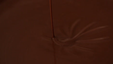 whisk moving in melted chocolate