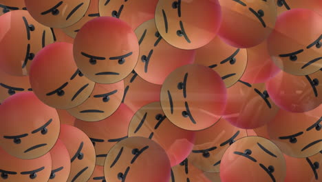 animación de emojis cayendo sobre el hombre usando un teléfono inteligente
