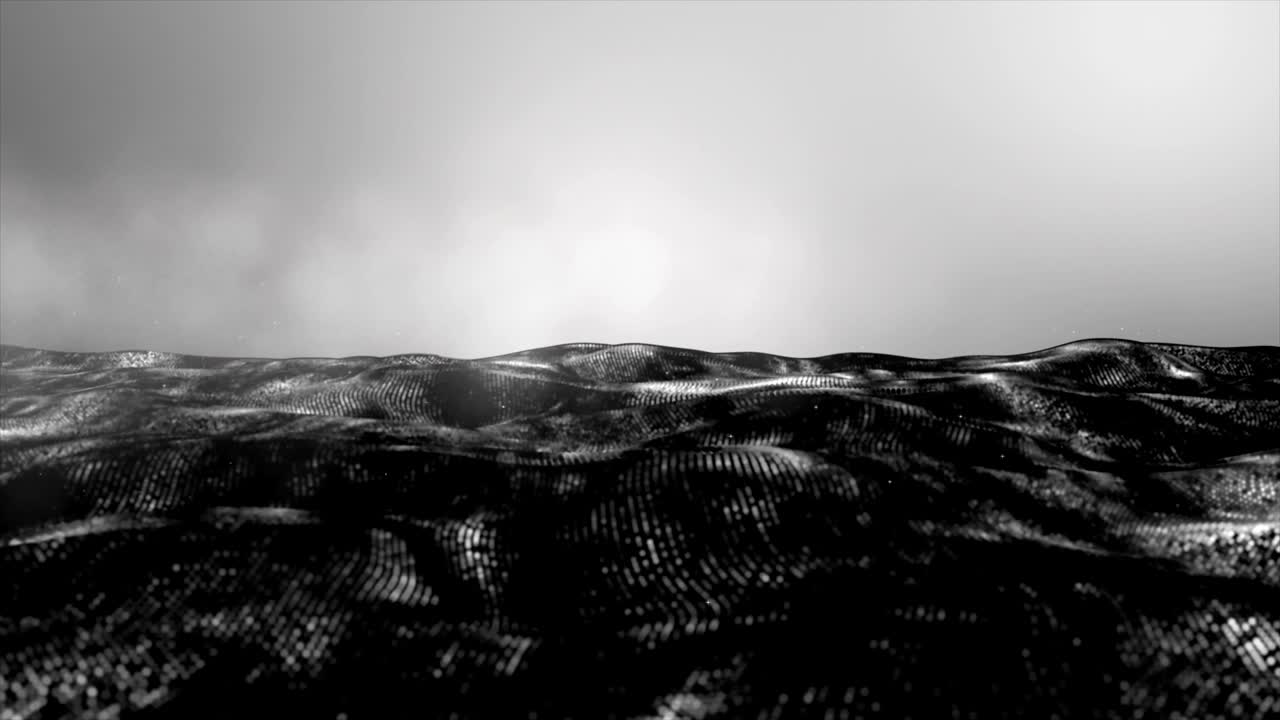 абстрактные цифровые частицы волны с дымовым фоном