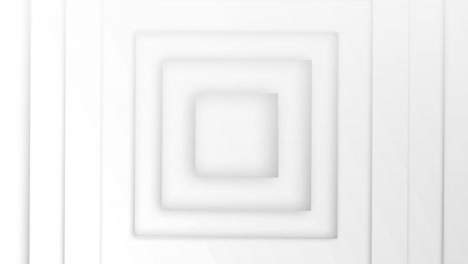 cuadrados 3d que se mueven contra un fondo blanco