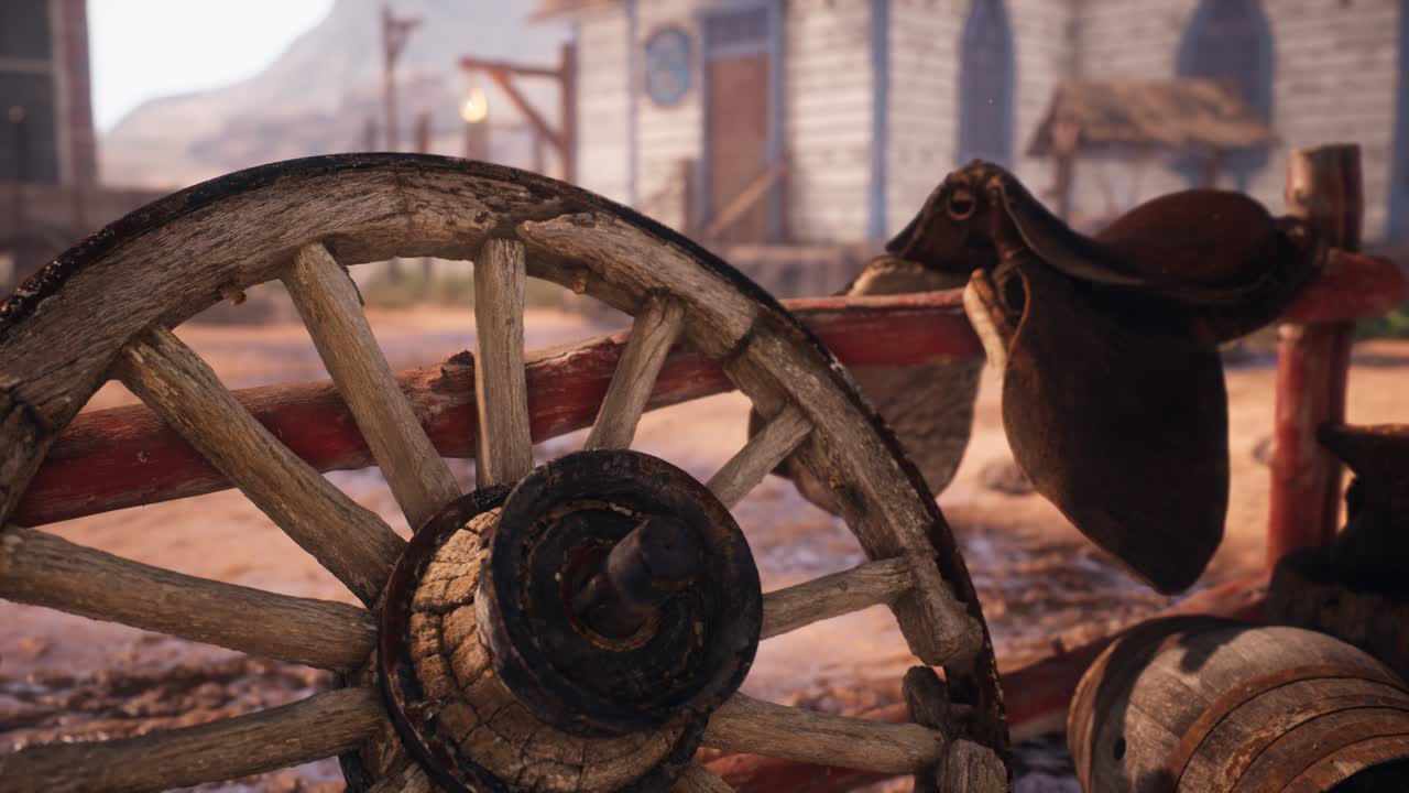 오래된 미국 와일드 웨스턴 스타일의 도시