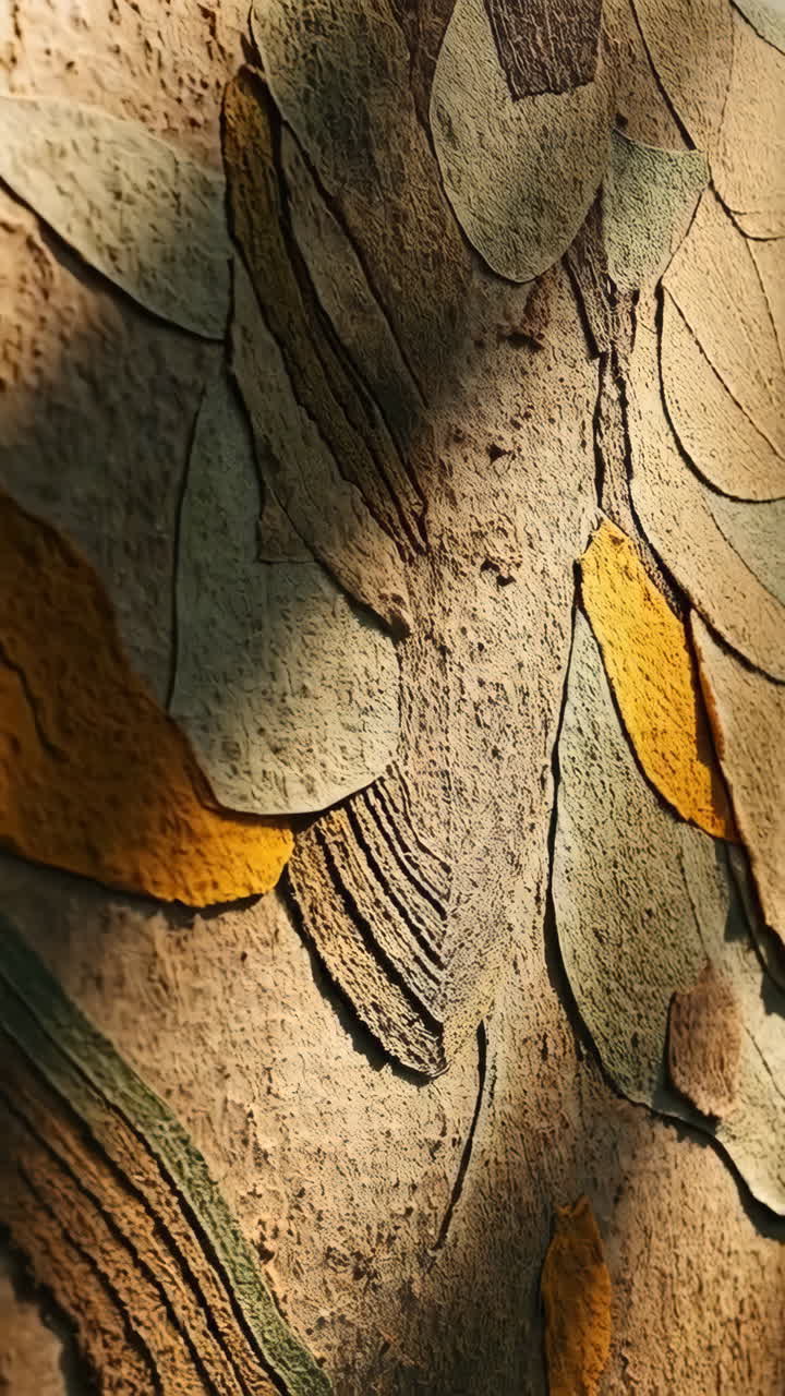 Abstract Earth-Toned Leaf Texture Art