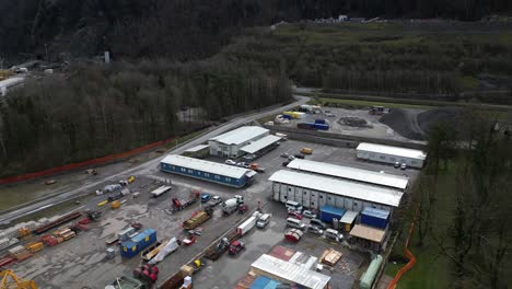 industrial park, walensee in switzerland, transport hub, construction site