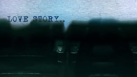 love story typewritten