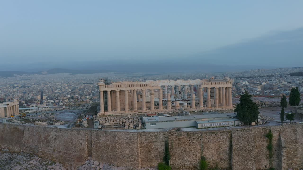 아테네 그리스 공중 암페테터 아크로폴리스 드론 사원 역사 드론 비행