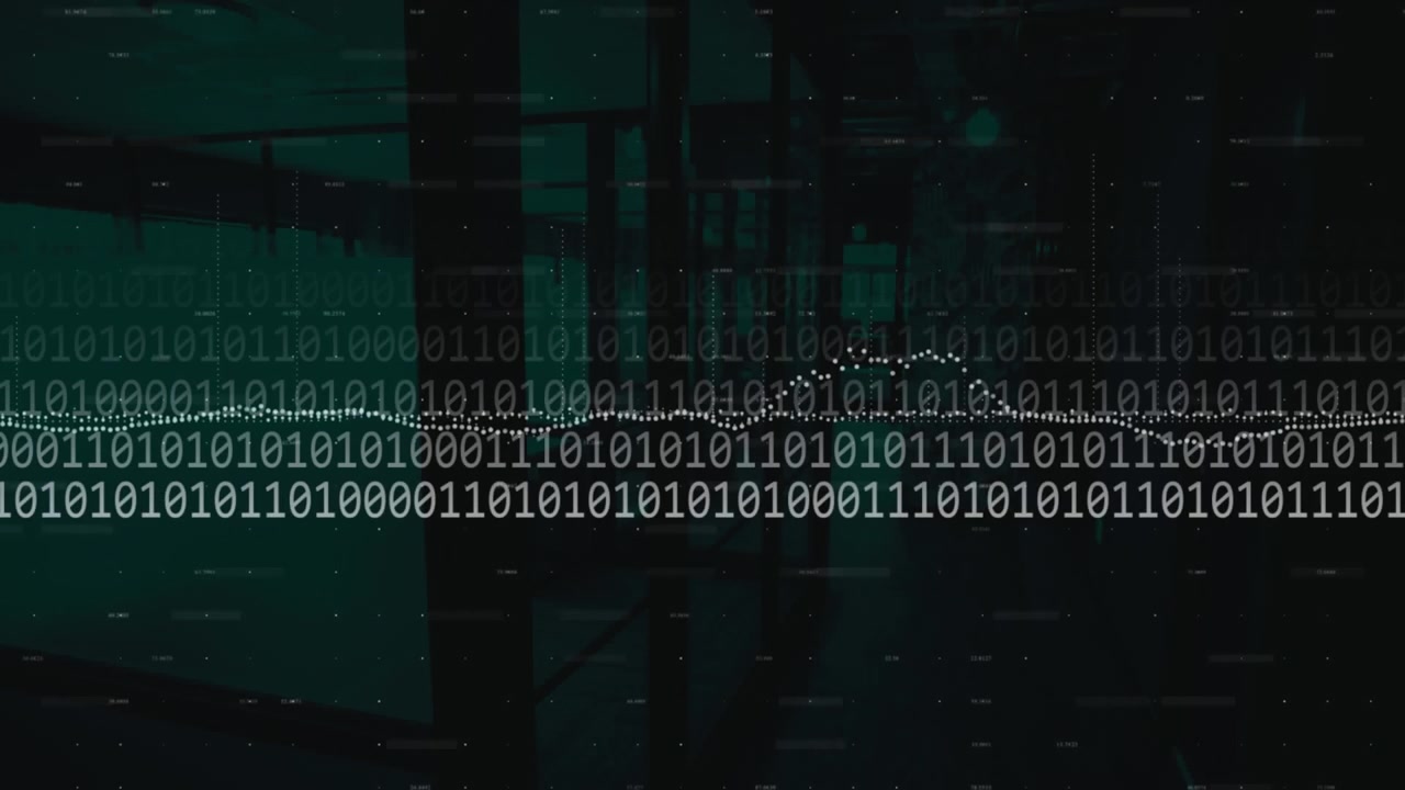 Animation of data processing and binary coding