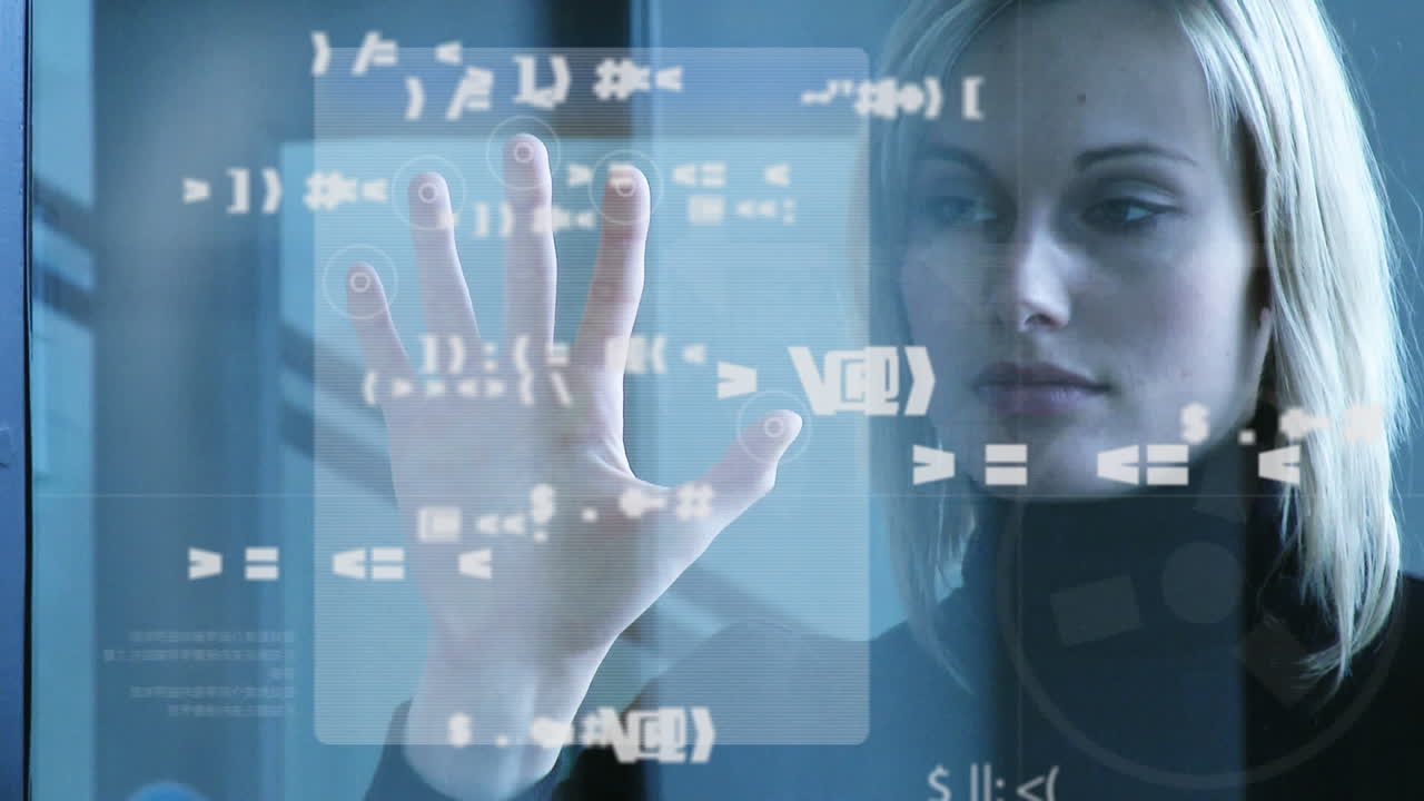 la animación digital muestra la tecnología de la red global con iconos y procesamiento de datos.