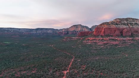 greenery and vegetated plains near red rock canyons in sedona, arizona