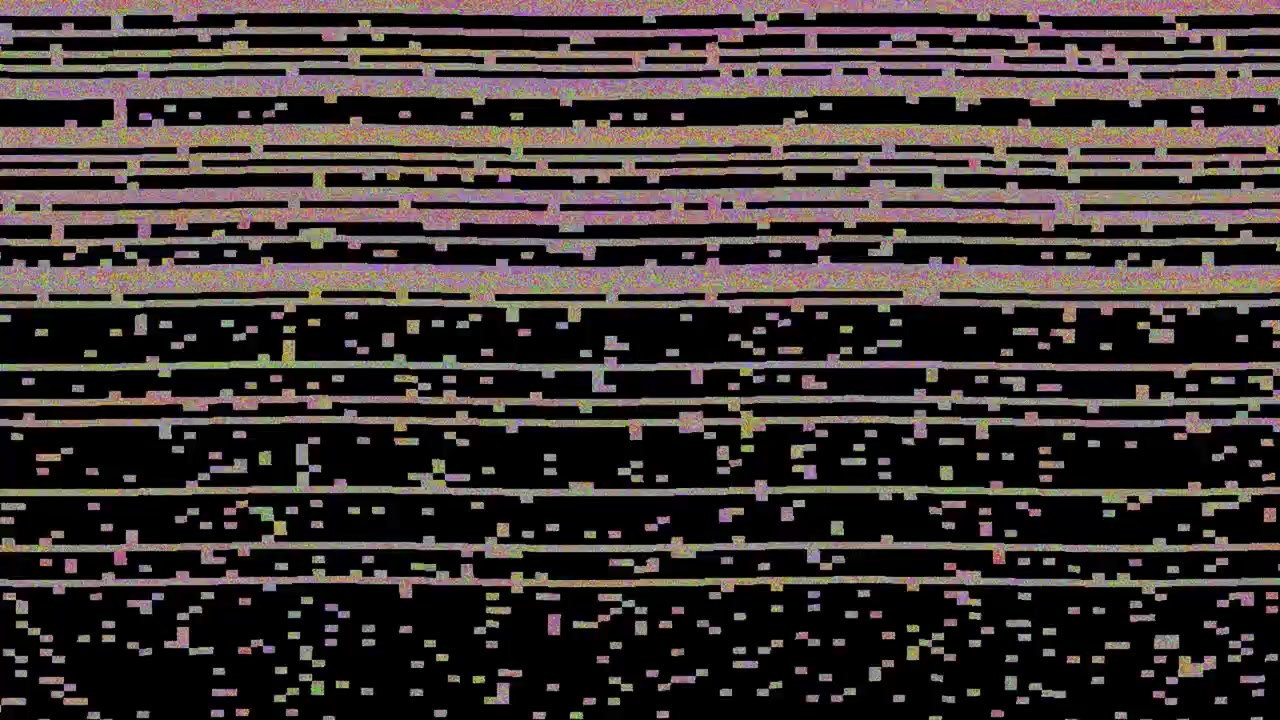 Digital Glitch Effect with Horizontal Lines and Noise