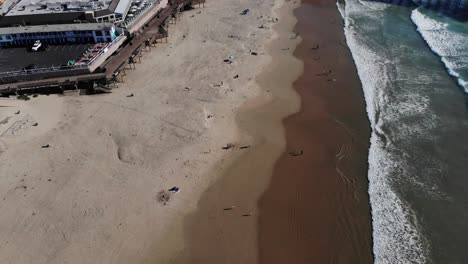 drone aerial footage over the beach
