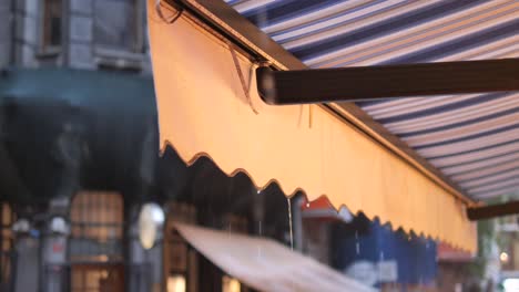 rainy day at a cafe