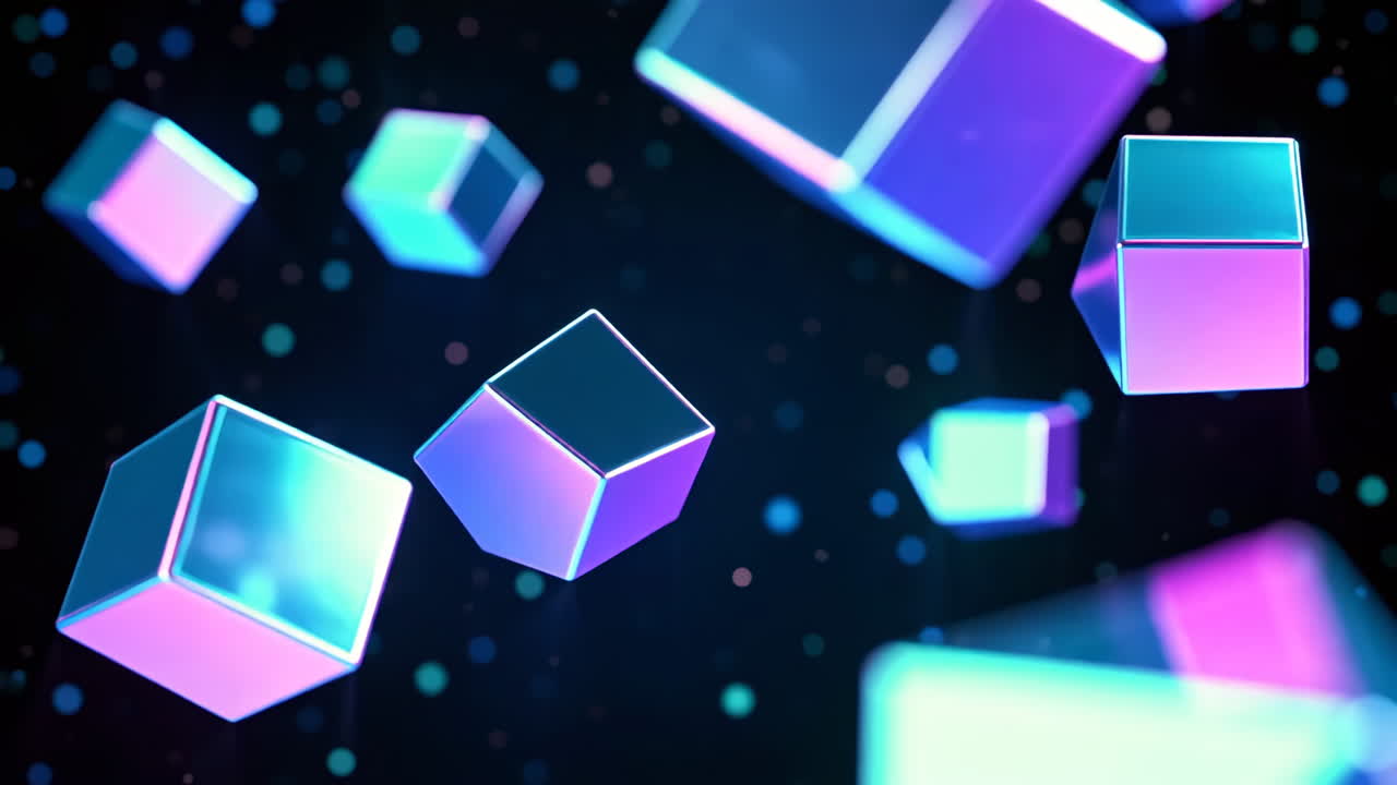 추상적인 3d 기하학 큐브