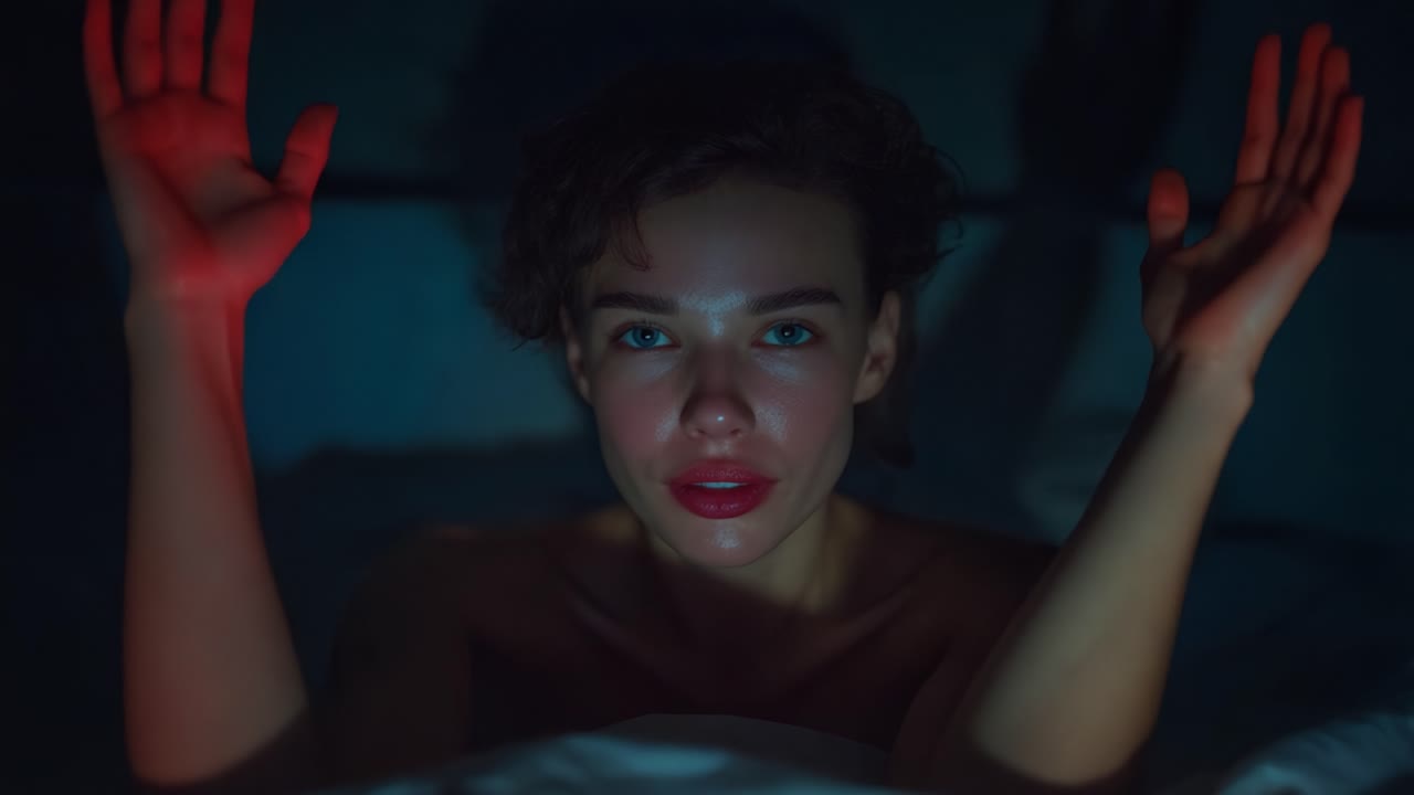 A Quiet Moment of Reflection: A Close-Up of a Pensive Individual in a Dimly Lit Room, Capturing Emotional Depth and Introspection During a Nighttime Scene