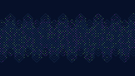 patrón azul dinámico con puntos diagonales y líneas en zigzag