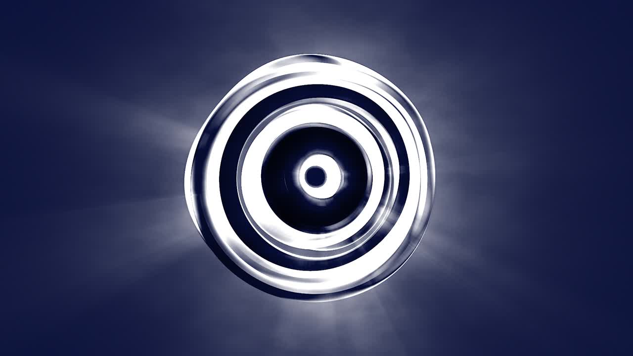 círculo abstracto con rayos de luz coloreados