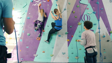 family rock climbing session