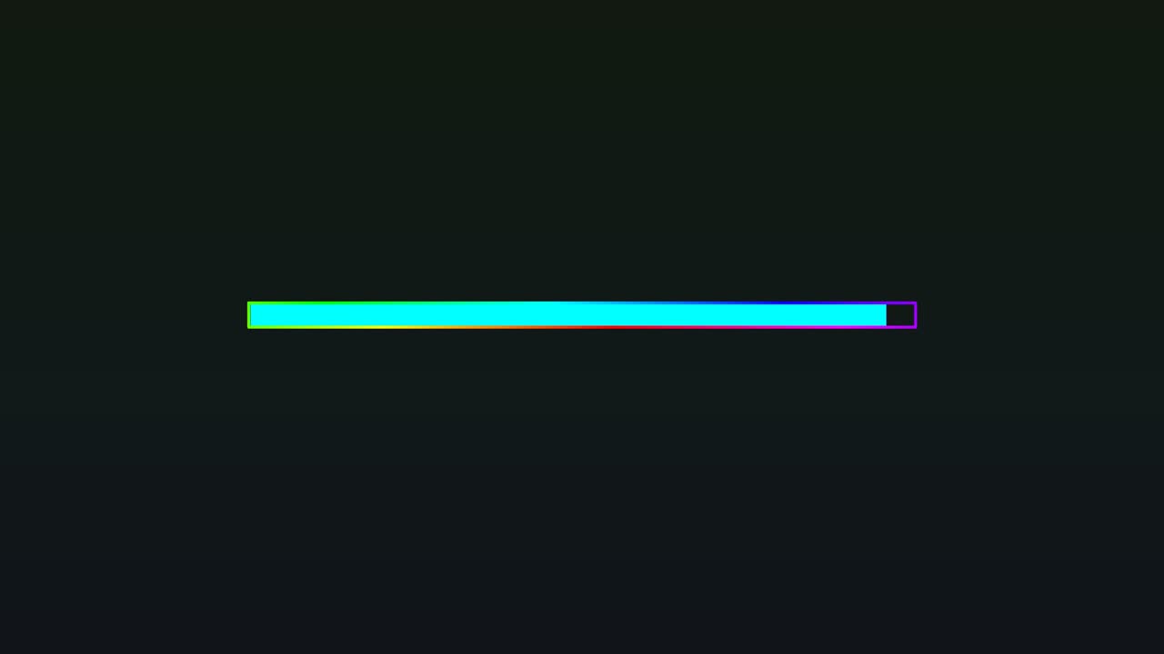 A progress bar and loading bar are displayed on a dark background. They are designed for video creators and feature vibrant colors. This design serves as a visual tool for indicating loading status