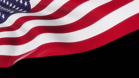 the usa 4th of july national flag waving in wind texture, american flag. 4k 3d grunge us flag video waving in wind rendering isolated transparent with alpha channel quicktime prores 4444.