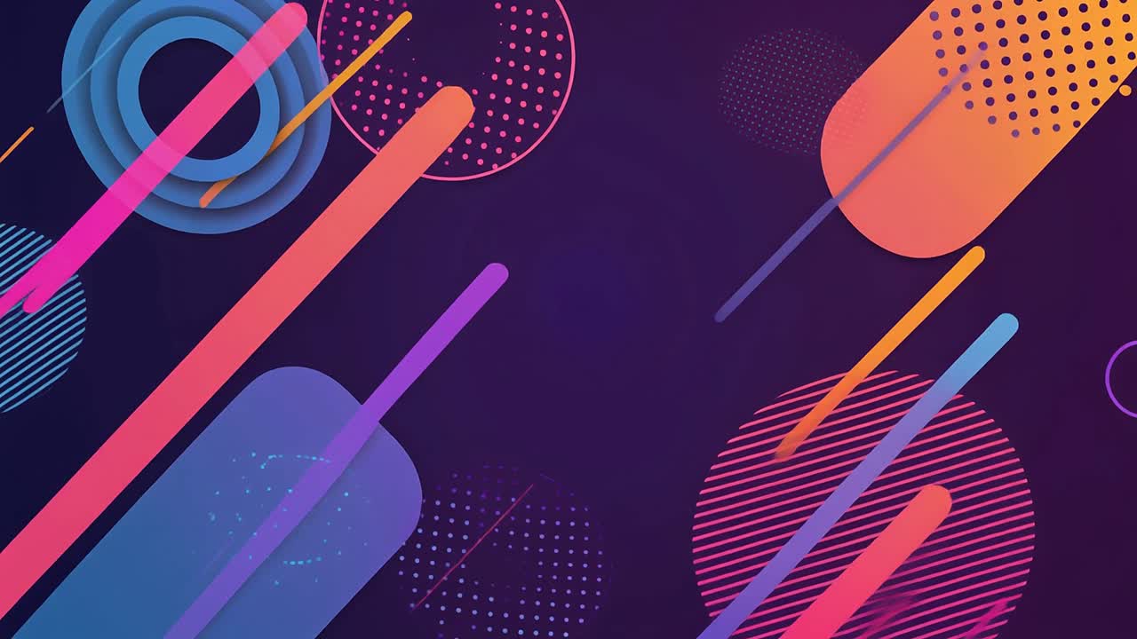 Dynamic Abstract Background with Moving Geometric Shapes