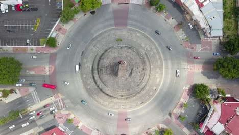 zenith view of the gazebo of the heroic children in guadalajara