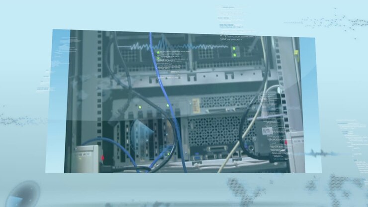 Animation of data processing over diverse it engineers by computer server