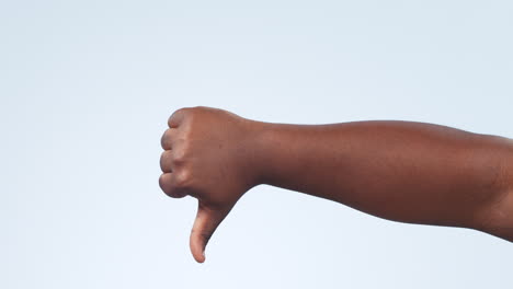 Hand,-zoom-and-person-with-thumbs-up-in-studio