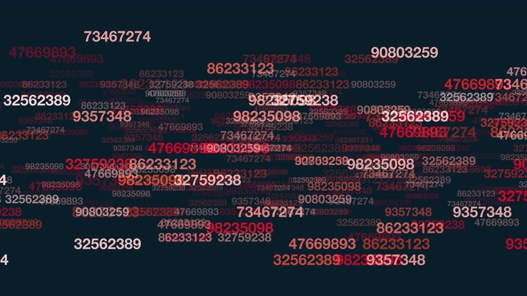 Colorful grid of numbers forms complex pattern