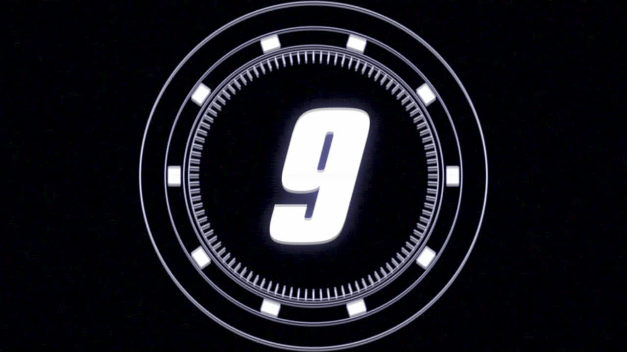 Motion black digital film countdown abstract background in modern style 1