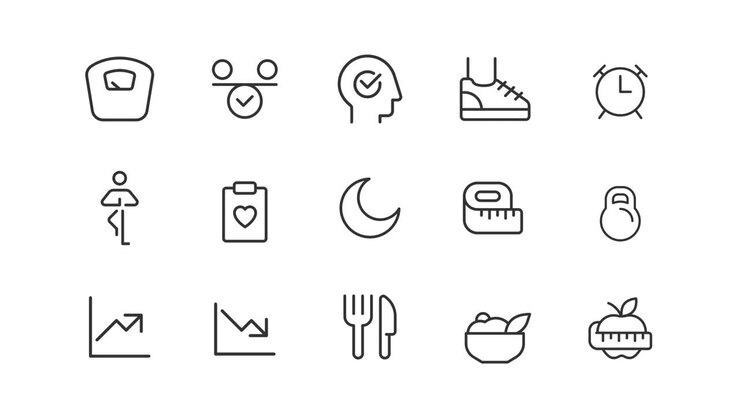 Health and Fitness Icon Set