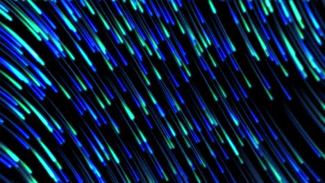 animation of blue light trails over black background