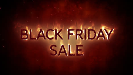 Black-Friday-Sale-In-Flammen-Auf-Schwarzem-Hintergrund