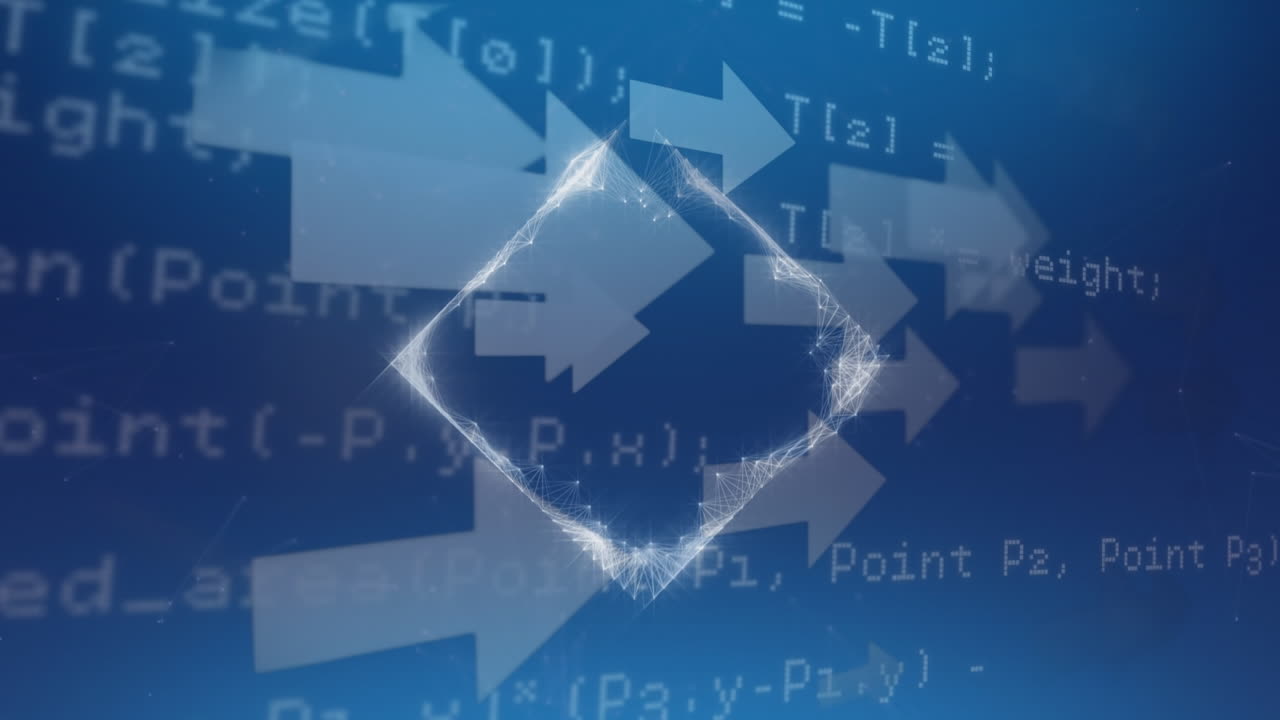 데이터 처리 및 화살표에 대한 정사각형의 애니메이션