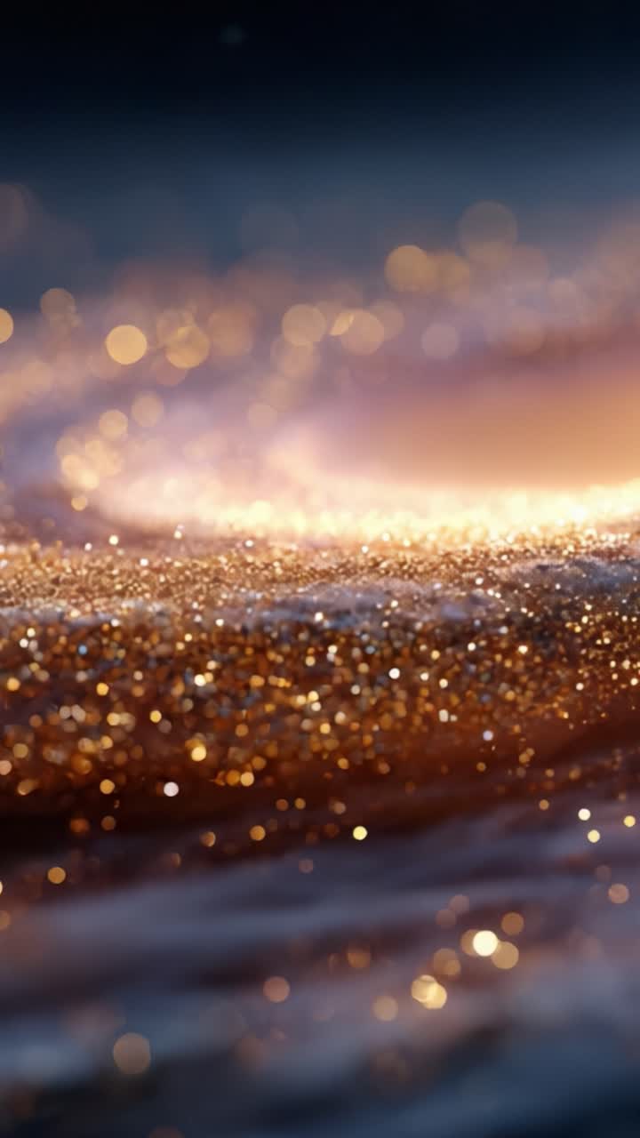 Uno sguardo affascinante a un paesaggio cosmico con stelle scintillanti e particelle di polvere luminose, che evoca un senso di meraviglia e l'universo infinito