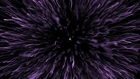 animación de fuegos artificiales rosados explotando sobre un fondo negro