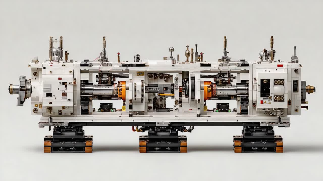 Intricate Mechanical Machinery Showcasing Advanced Engineering and Precision Craftsmanship in a Sleek Modern Design with Multiple Components and Detail