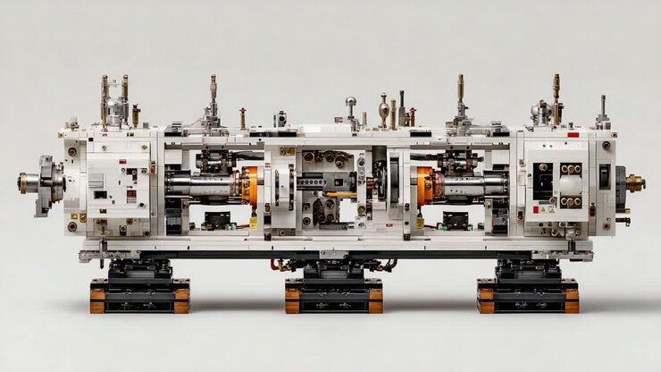 Intricate Mechanical Machinery Showcasing Advanced Engineering and Precision Craftsmanship in a Sleek Modern Design with Multiple Components and Detail
