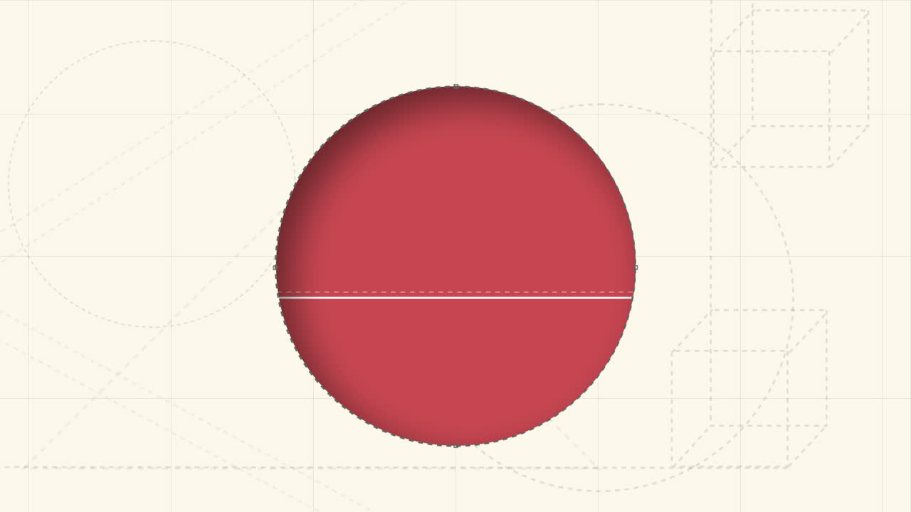 펜  ⁇ 을 그리는 원의 디지털로 생성된 비디오