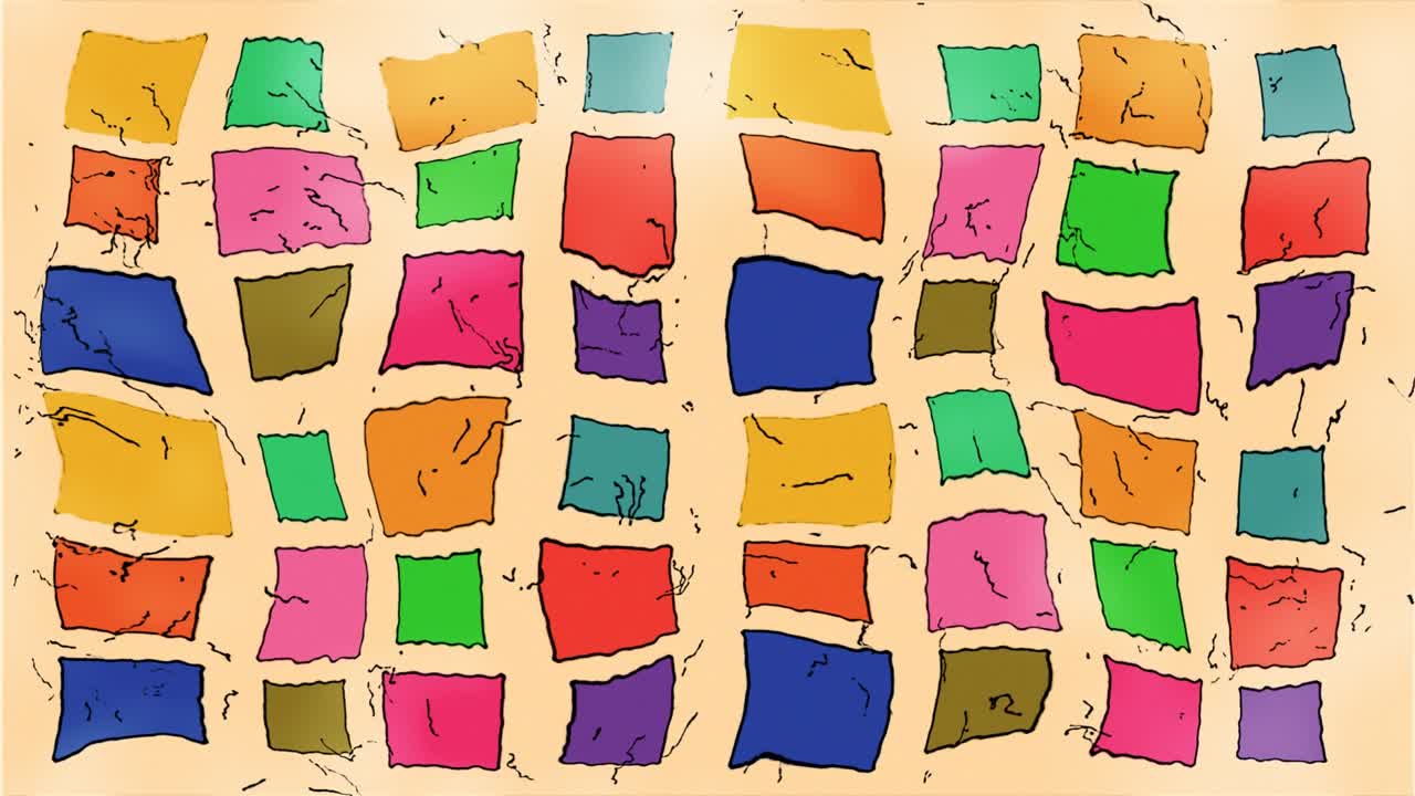 Abstract hand drawn background from colorful flags