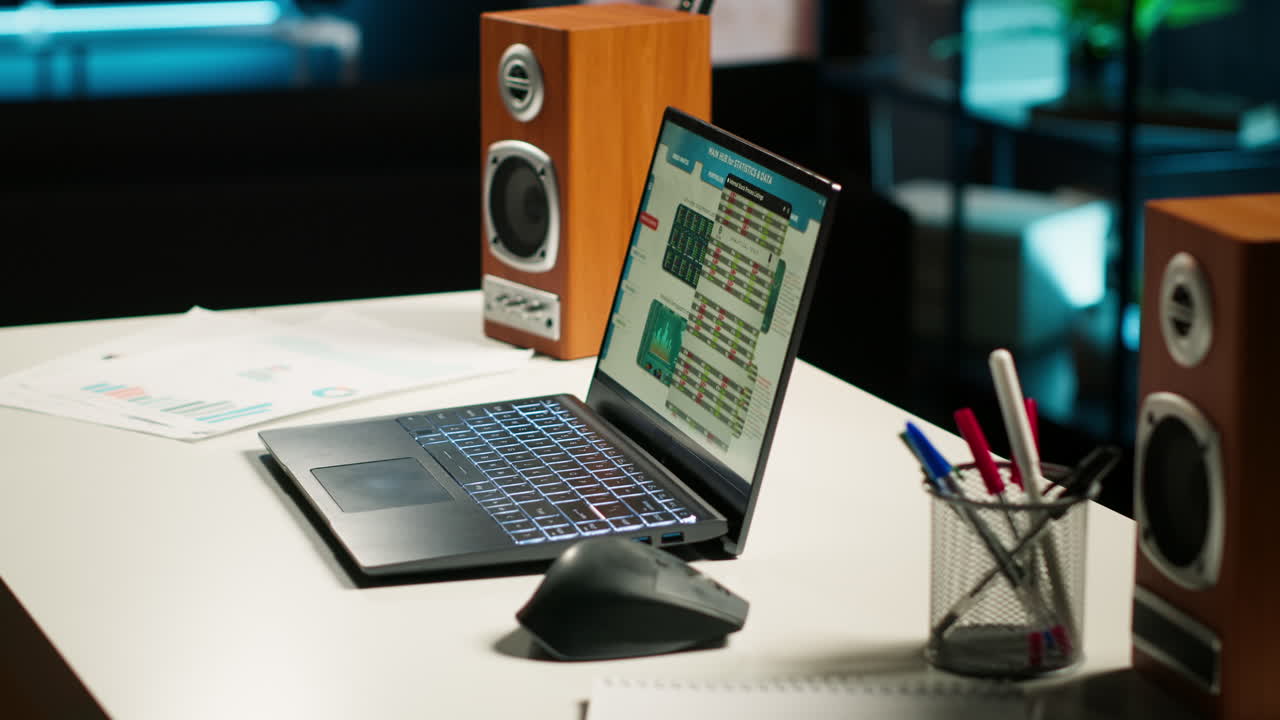 espaciosa oficina en casa en un elegante apartamento con pisos de madera
