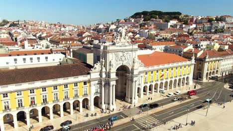 drone shot of attractive place in portugal