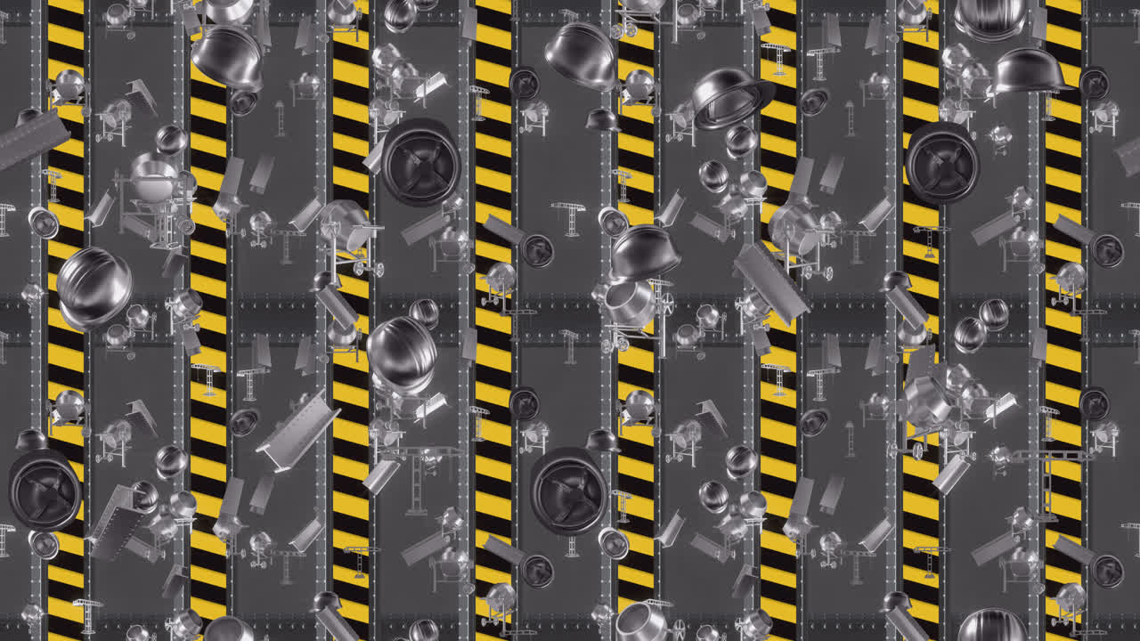 el fondo de los azulejos del sitio de construcción en bucle cayendo